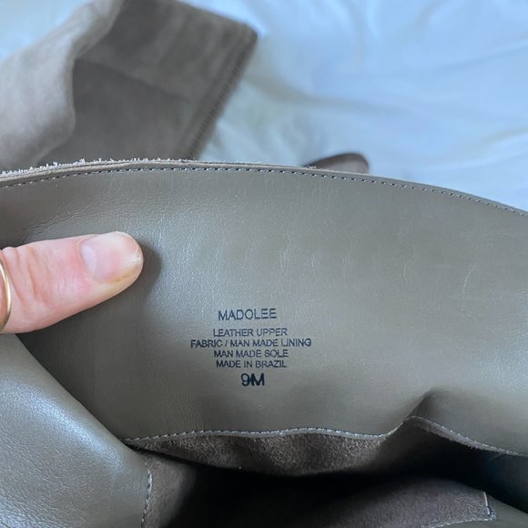 Vince Camuto Western Taupe Leather Over Knee Boot - Picture 9 of 10